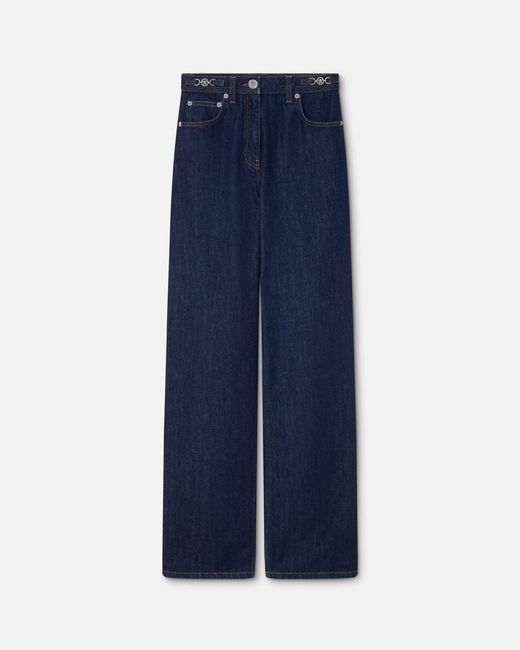 Versace Blue High-Waist Regular Jeans