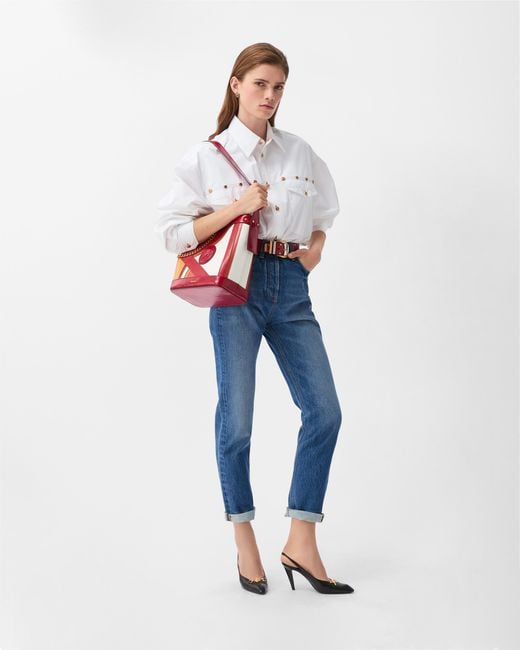 Versace Blue High Waist Straight Jeans