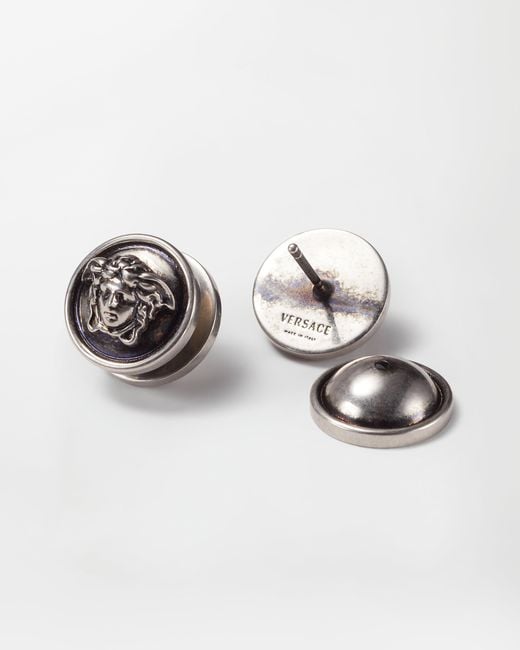 Versace White Medusa Earrings