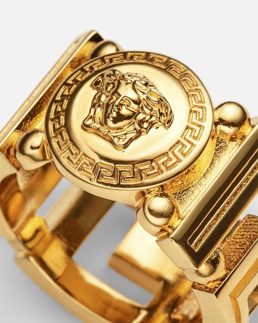 Versace Metallic Greca Ring