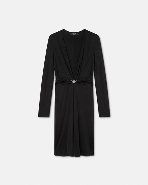 Versace Black Viscose-Jersey Midi Dress