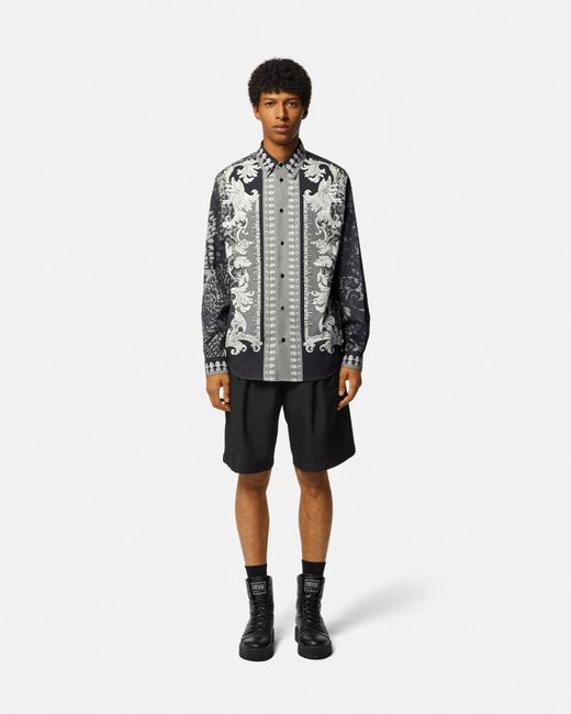 Versace Chemise Animalier in Gray for Men Lyst