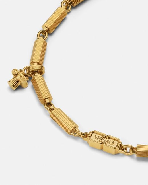 Versace Säulenhalskette in Metallic für Herren