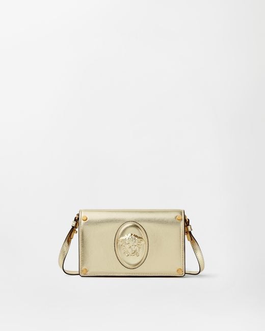 Versace Natural Lou Metallic Nappa Mini Bag