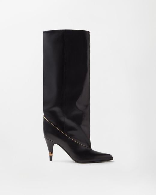 Versace Black Gianni Nappa Knee-High Boots 90 Mm
