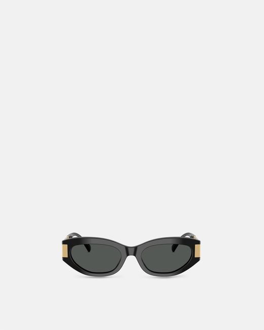 Versace White Greca Cat-Eye Sunglasses