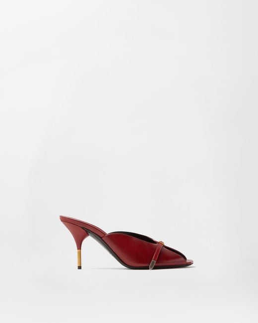 Versace Red Nyx Leather Mules 80 Mm for men