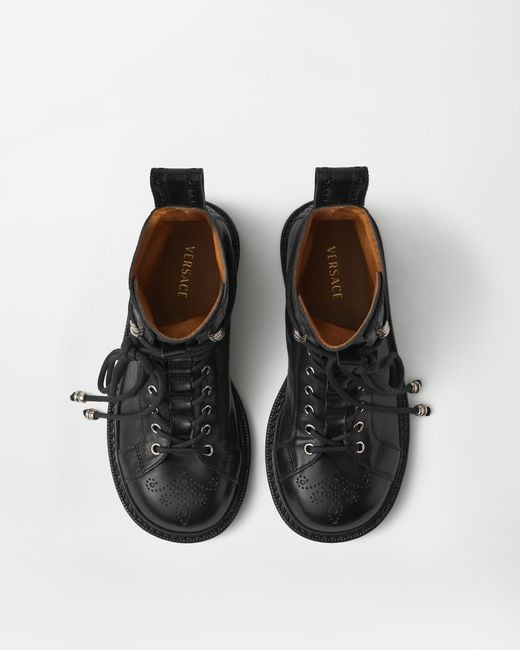 Versace Black Billy Leather Boots