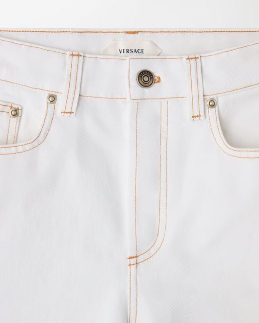 Versace White High-Waist Jeans