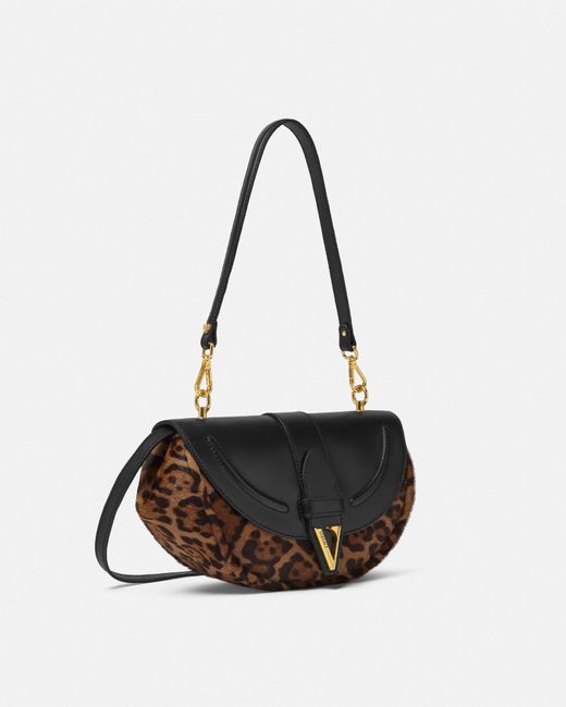 Versace White Cheetah Virtus Shoulder Bag