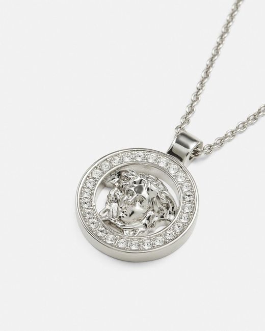 Collana Con Pendente Icon di Versace in White