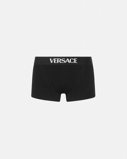 Versace Black Cotton-Jersey Trunks for men