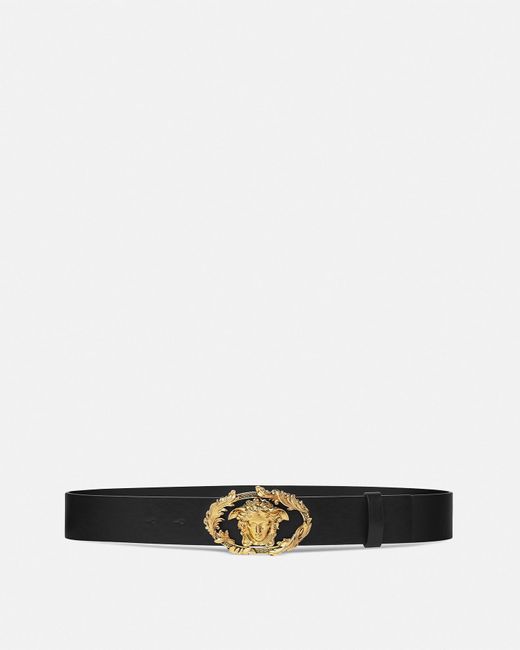 Buckle Crest Cintura di Versace in White da Uomo