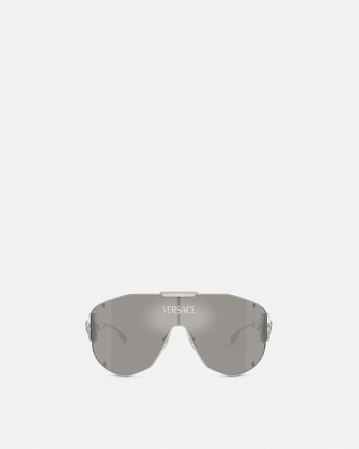 Versace White Medusa Geometric Sunglasses for men