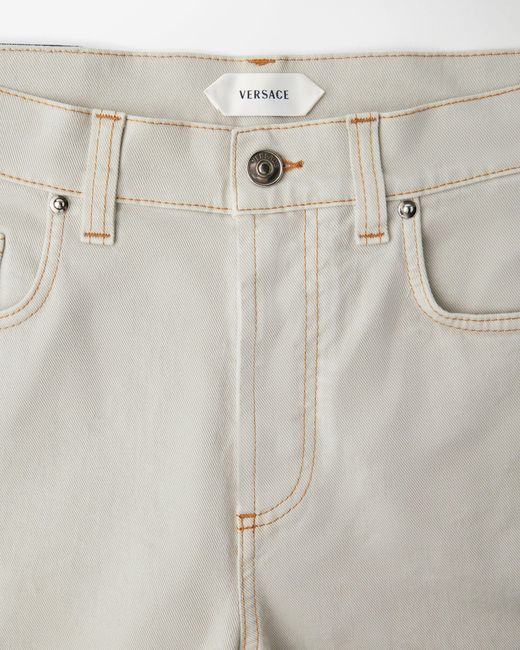 Vaqueros Ajustados Versace de hombre de color White