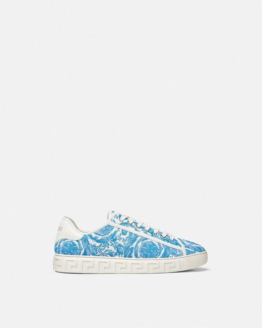Greca Baskets En Toile Jacquard Versace pour homme en coloris Blue