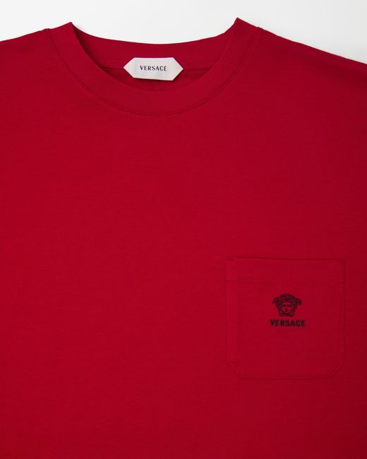 Versace Embroidered Cotton-Jersey T-Shirt for men