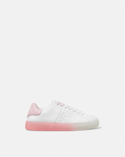 Versace White Gradient Greca Sneakers