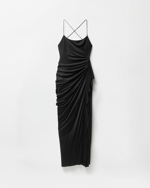 Versace Black Jersey Maxi Dress