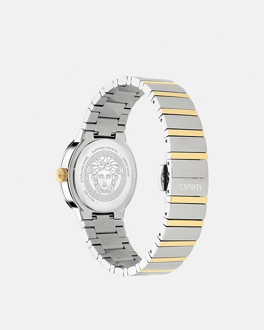 Versace White Greca Logo Pearl Watch