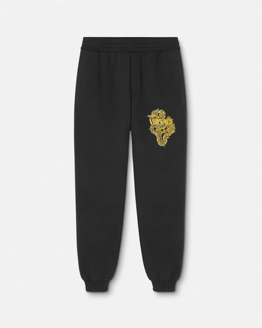 Versace Black Year Of The Dragon Sweatpants for men