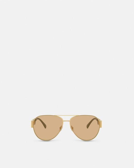 Versace Natural Greca Pilot Sunglasses for men
