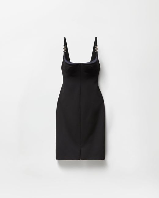 Versace White Compact Viscose-Jersey Midi Dress