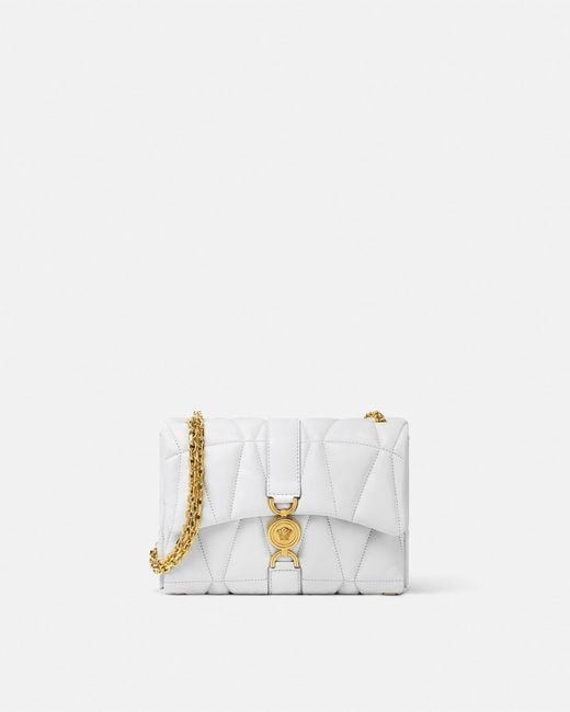 Versace White Sac Porté Épaule Matelassé Kleio
