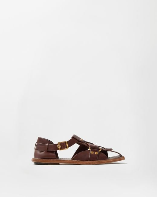 Versace White Souvenir Leather Sandals for men