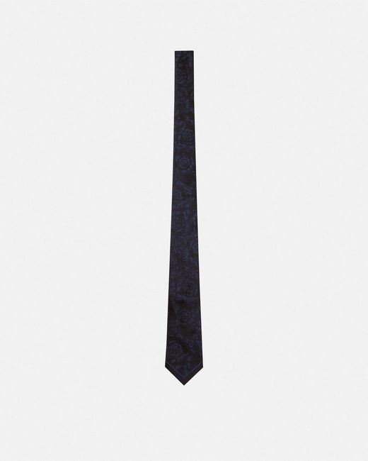 Versace White Jacquard Silk Tie for men