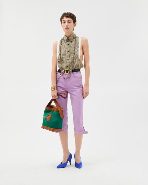 Vaqueros Capri Versace de color Purple