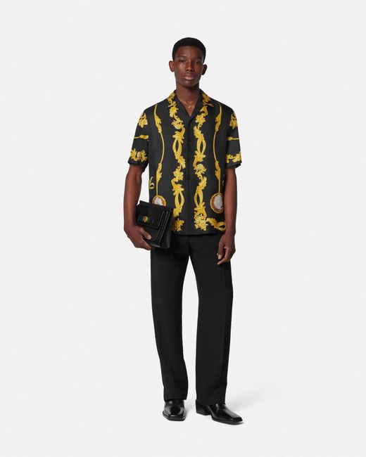 Camisa De Seda Cameo Versace de hombre de color Multicolor