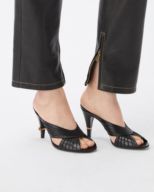 Versace Black Gianni Nappa Mules 90 Mm