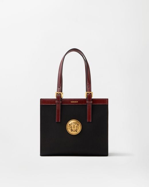 Versace White Rivière Mini Canvas Tote