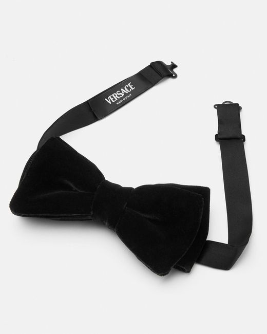 Versace White Velvet Bow Tie for men