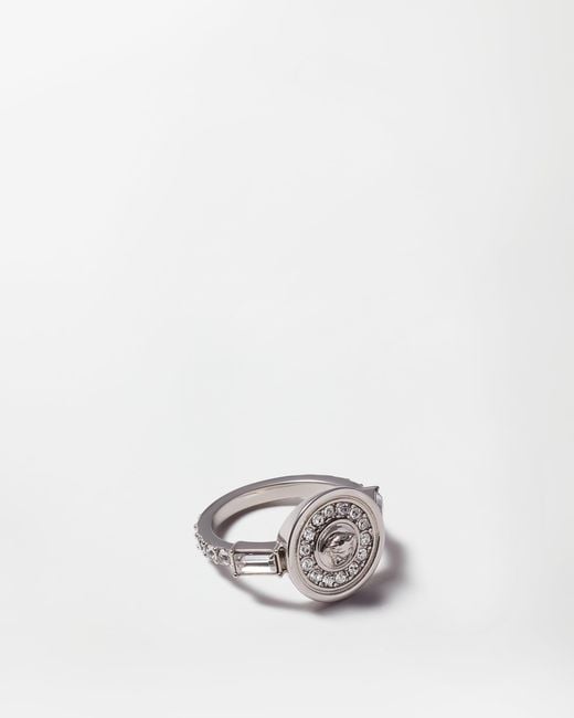 Versace White Bright Medusa Crystal Ring