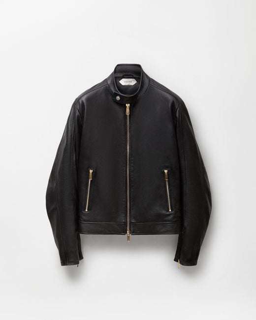 Versace Black Nappa Biker Jacket for men