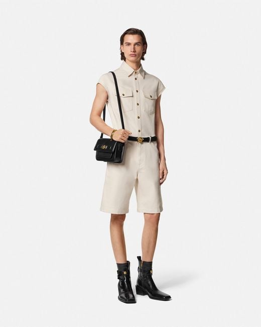 Versace Medusa Biggie Carpenter Jeansshorts in White für Herren