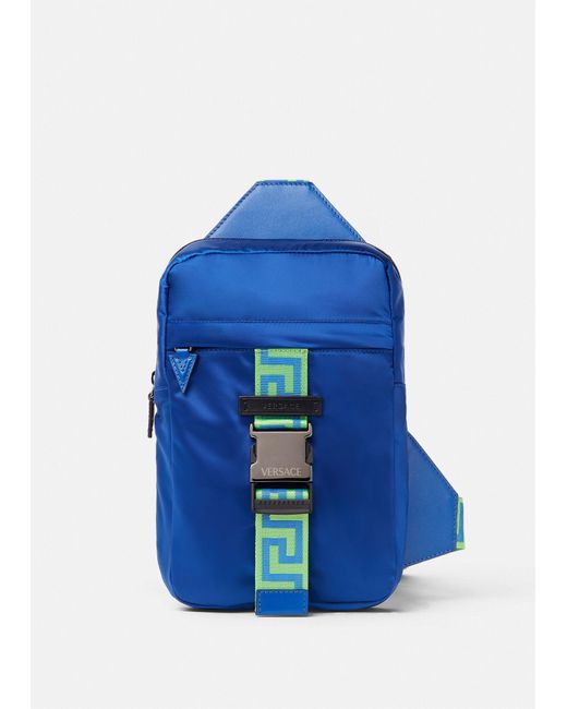 Versace Greca Single Strap Backpack in Blue+Green (Blue) for Men Lyst