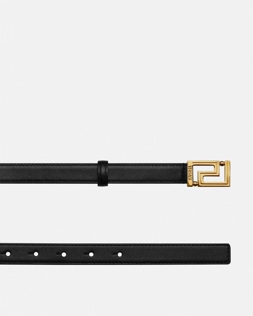 Versace White Greca Goddess Leather Belt 2 Cm