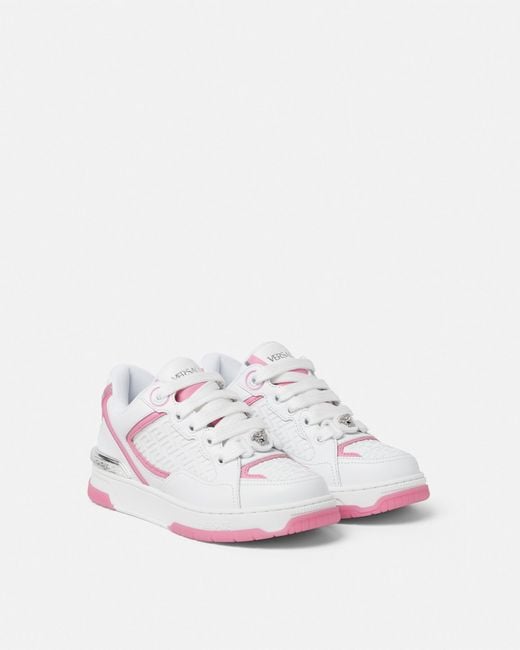 Versace White Biggie Basket Sneakers