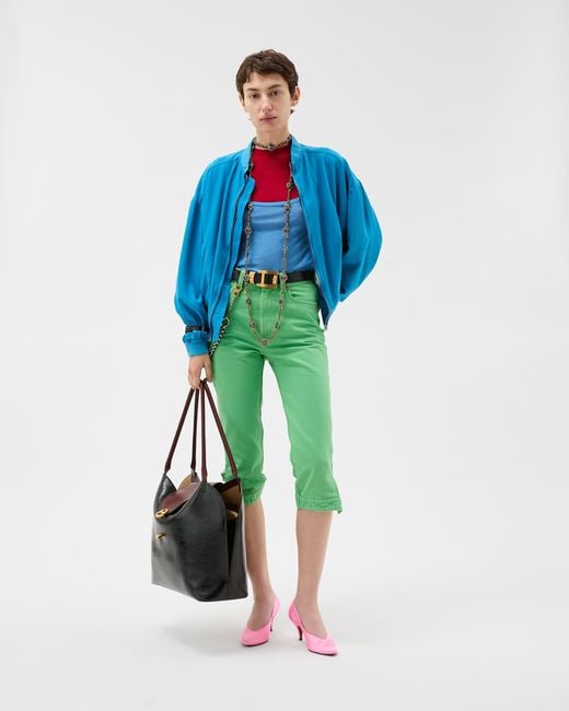 Versace Green Capri Jeans