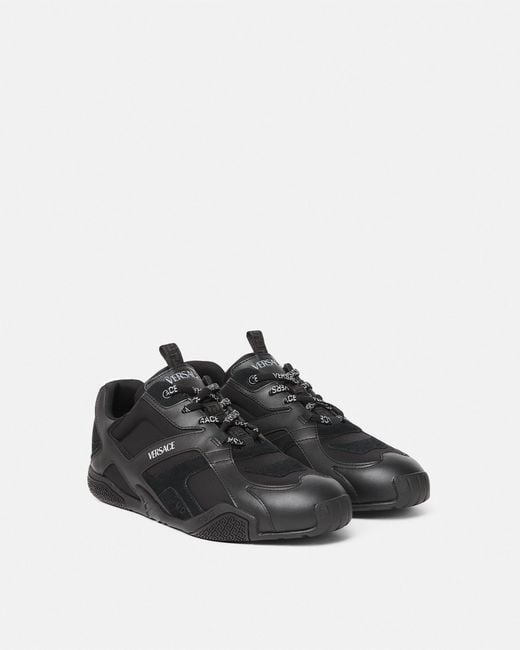 Versace White Galaxia Baskets for men