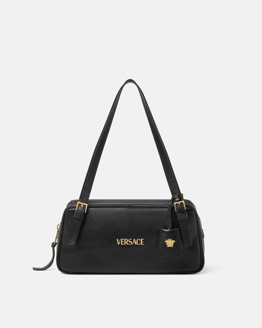 Versace Black Tag Large Nappa Bowling Bag