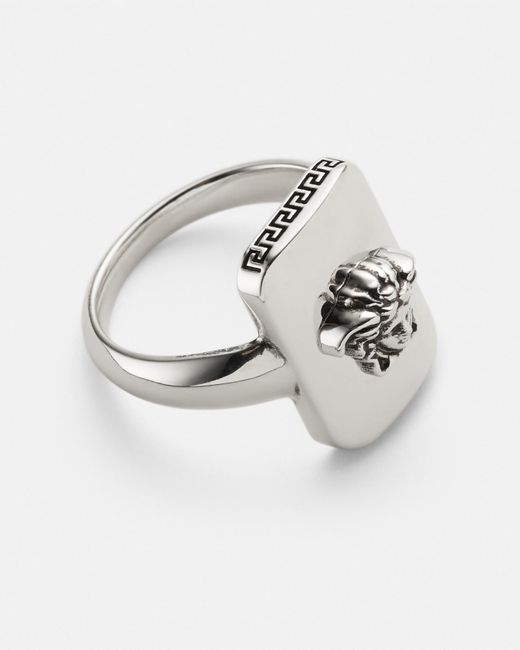 Versace White Medusa Ring for men