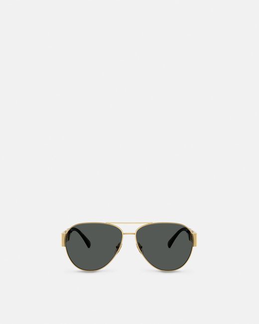 Versace Multicolor Greca Pilot Sunglasses for men