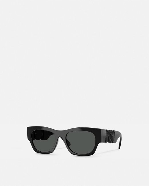 Versace White Lunettes De Soleil Medusa Biggie for men