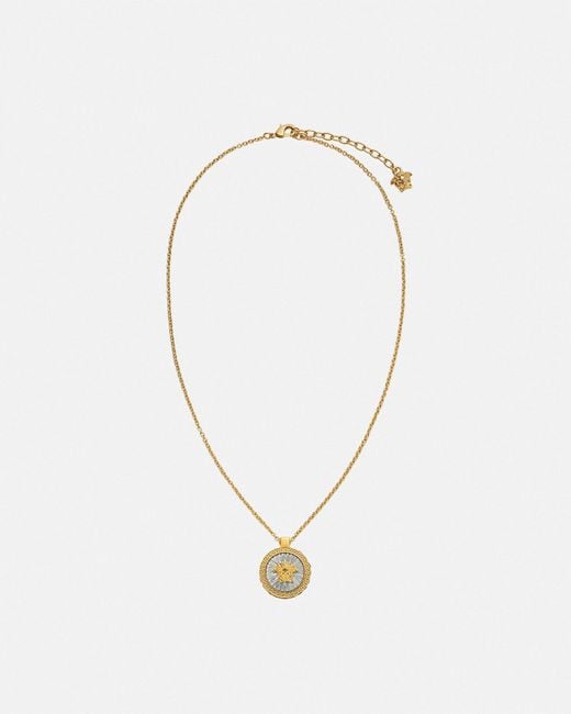 Versace White Crystal Icon Necklace for men