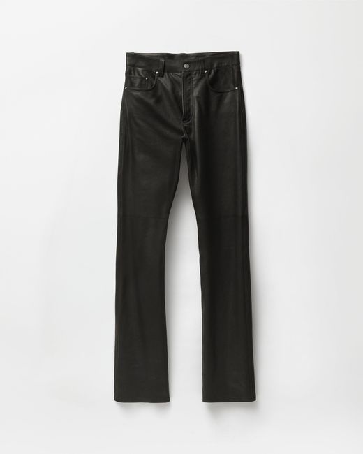 Versace Black Leather Pants for men