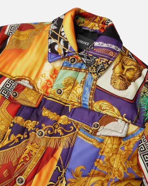 Versace Multicolor Printed Light Padded Jacket for men